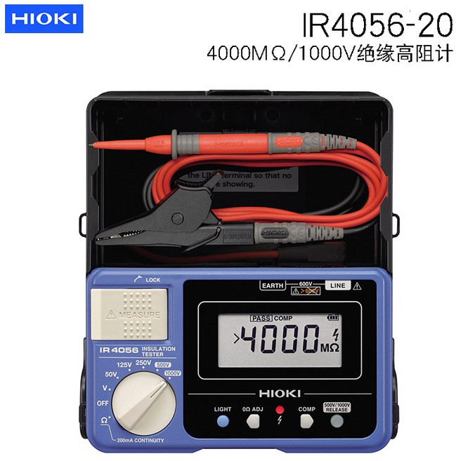 HIOKI IR4056-20 絕緣高阻計 4000MΩ/1000V 數位式絕緣電阻測試儀, 1個