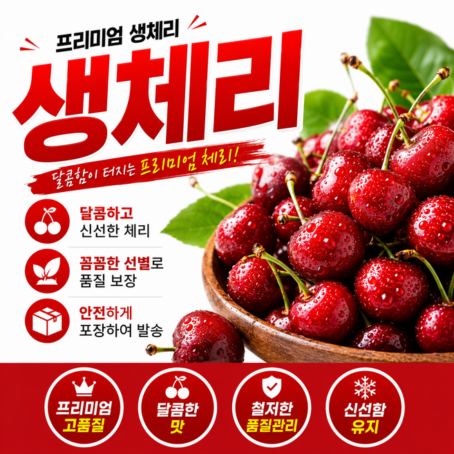 고당도체리 10.5R 프리미엄 생체리, 1박스, 0.5kg