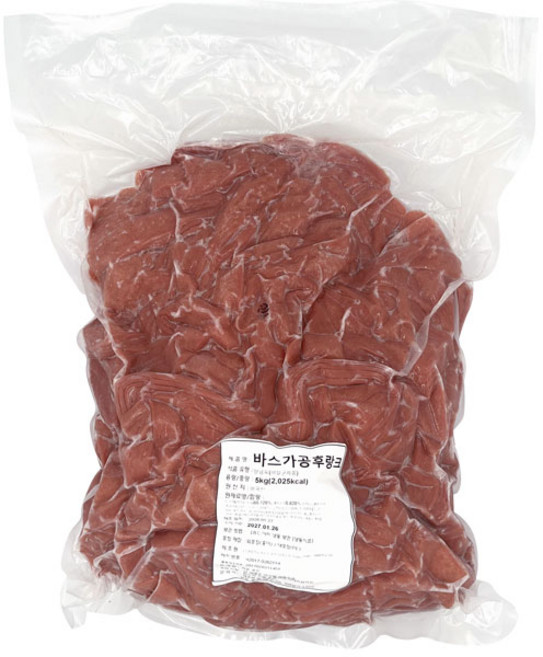 바스 가공 후랑크 소세지 5kg 업소용 부대찌개 재료 핫도그 캠핑요리 업소용, 1개