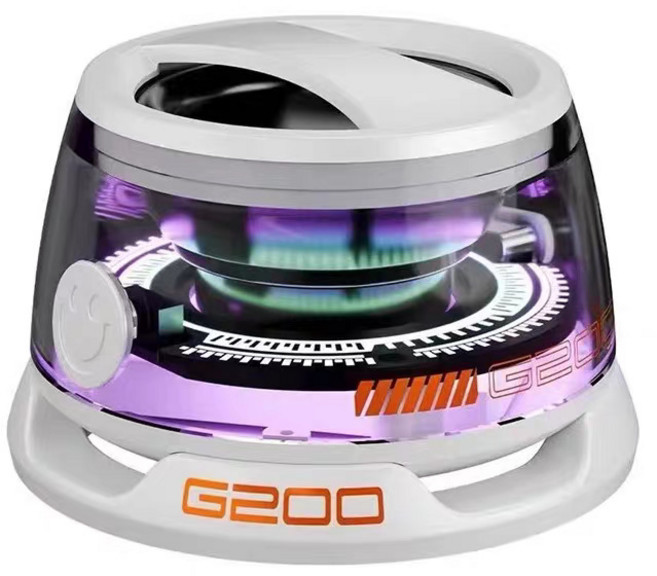 PYHO 고퀄리티 휴대폰 블루투스 스피커 화려한 랜턴 자석스피커, 화이트, YX-0418