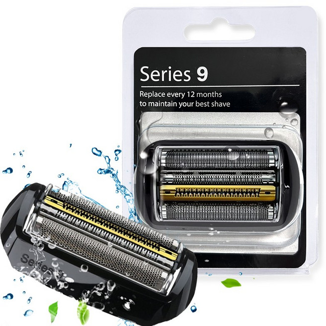 브라운 면도기 9 면도날 92B 면도기날 시리즈9 92B 92M 92S 호환용 + 청소브러쉬, 블랙, 1개