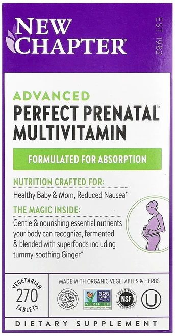 New Chapter Advanced Perfect Prenatal™ 종합비타민 베지 정제 270정 Chapter (뉴 챕터), New Chapter, 어드밴스드 Perfect Pre, 1개 - 쿠팡