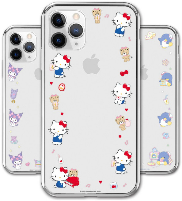 산리오 해피니스룸 써클 젤리 투명케이스 헬로키티 쿠로미 마이멜로디 시나모롤 갤럭시버디3 A156 A155