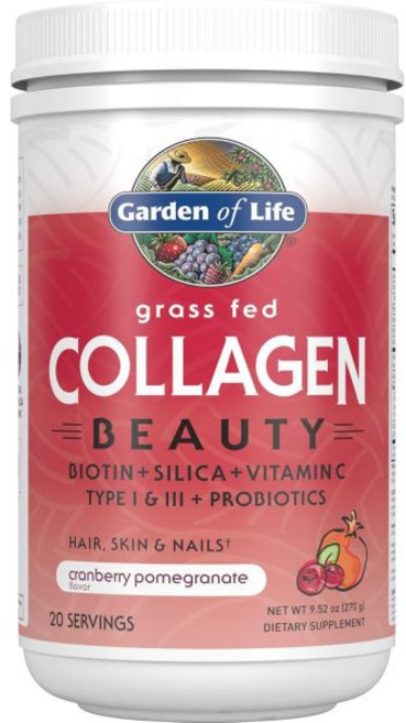 가든오브라이프 Garden of Life Grass Fed Collagen Beauty - Cranberry Pomegranate 20 Servings Collagen Po, 1개