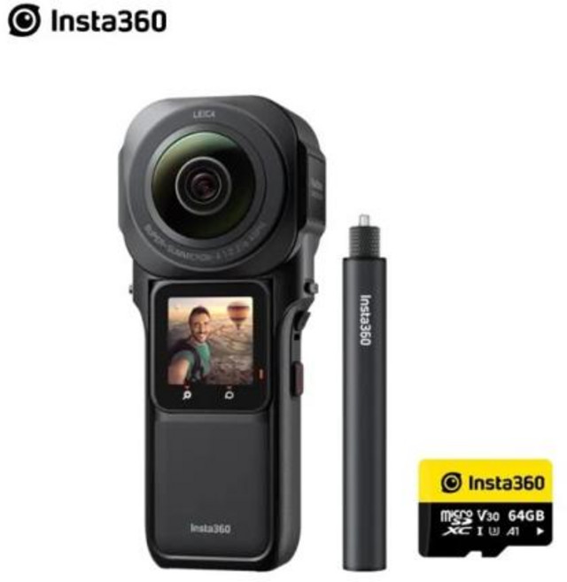 Insta360 ONE RS 1 인치 360 에디션 6K 360 카메라 듀얼 1 인치 센서 Leica와 공동 설계 21MP 사진 FlowSta, 2) Get Set Kit