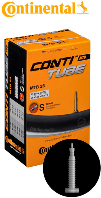 컨티넨탈 MTB 26X1.75-2.5(42mm) 프레스타 26인치 자전거 튜브, 1개