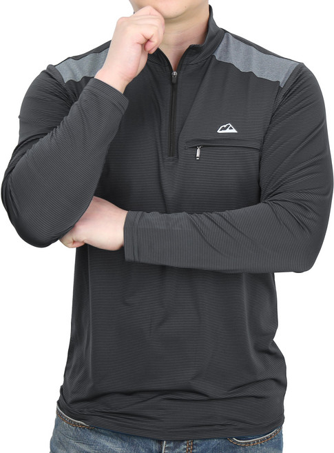 마운티스트 스트라이프 쿨링 집업 긴팔티 쿨냉감 기능성