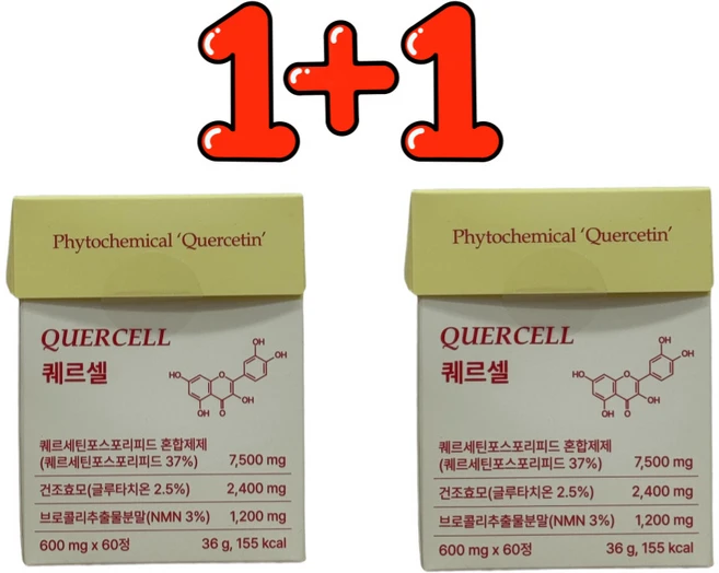 [1+1] 닥터퀘르 퀘르셀 3세대 파이토좀 퀘르세틴 케르세틴 잔타닌 브로멜라인 NMN 파이토솜 NK세포 영양제 피로회복제, 2개, 60정 - 쿠팡