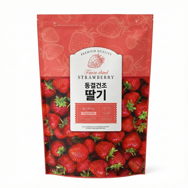 대용량 1kg 동결건조 큰딸기칩 건딸기과 동결건조 과일칩 대용량 간식 아이간식 쫀득쿠키 재료 베이킹, 1개, 1000g