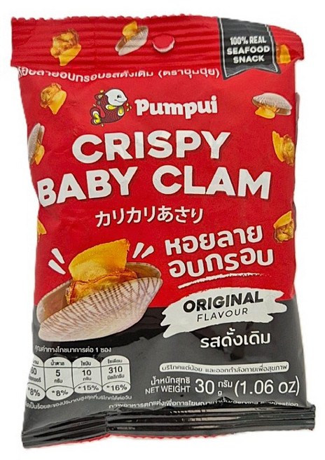 태국 크리스피 베이비클램 오리지널 과자 30g, 1개