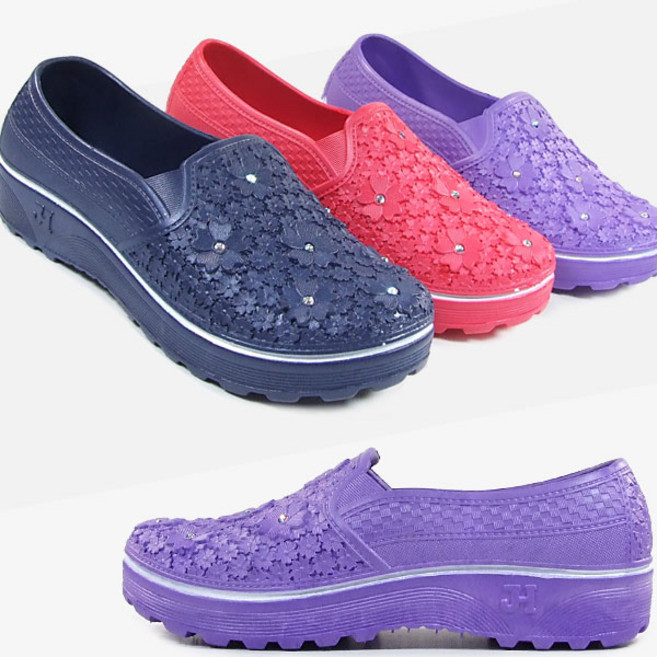 [슈엔몰] DE1727 / 여성 발편한 방수 pvc 슬리퍼 다용도화 주방 욕실 신발