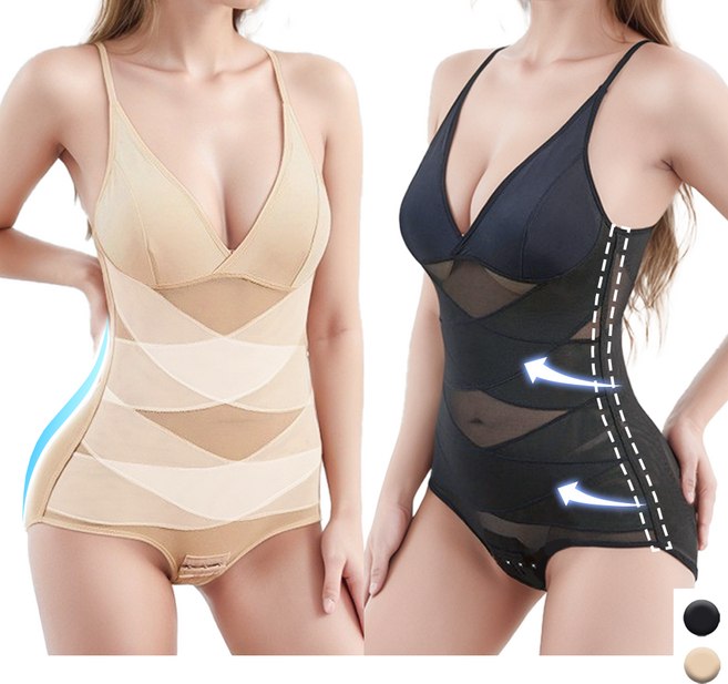 [퓨러나이브 플로렌스] 올인원 원피스 전신 체형 보정 속옷 (가슴 업 뱃살 등살 허리 옆구리 엉덩이 힙 커버 바디 쉐이퍼)