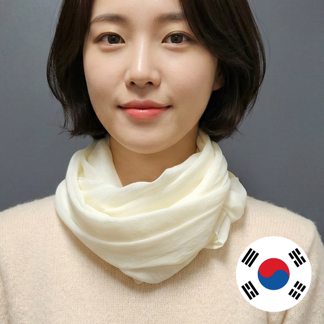 국내산 부드러운 롱 스카프 아사 면