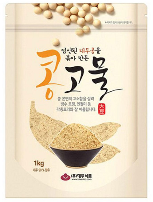 [대두식품]콩고물 1kg 대두식품 빙수용 토핑 인절미가루(소비기한26.06.08), 1