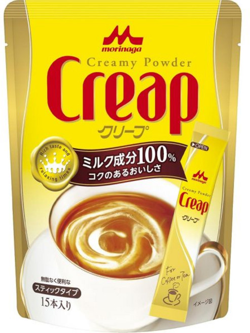 일본 모리나가 크리프 우유 크림 파우더 프림 스틱 3g 15개입 6팩 516451, 15