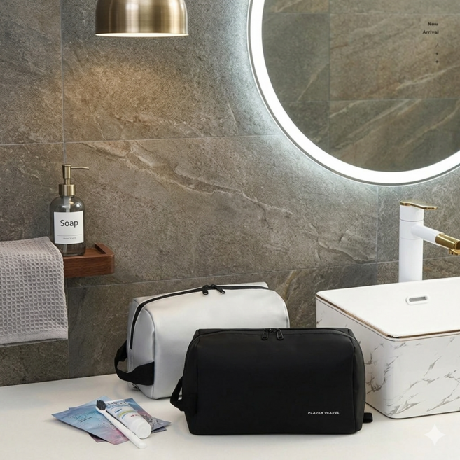 엄군마켓 워시백 세면도구 파우치 남성/여성 방수 여행용 대용량