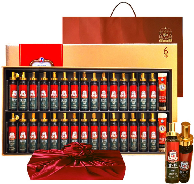 정관장 6년근 홍삼정 활기력 31세트 (홍삼농축액+비타민) 630ml+쇼핑백 새해 설 명절 부모님 선물 보자기 포장 1세트, 1세트, 31정