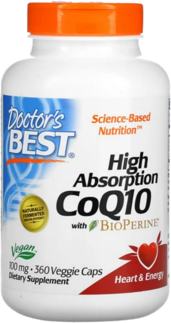 닥터스베스트 고흡수 코큐텐 100mg 바이오페린 코엔자임 베지캡슐 360정-IHCDB261, 1개, 360정 - 쿠팡