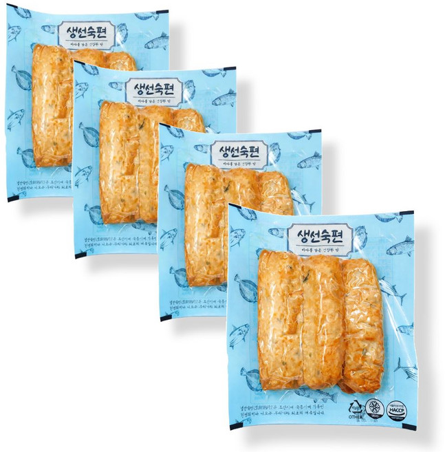 부산 깡통시장 말이어묵 생선숙편 김말이 말이어묵, 240g, 4개