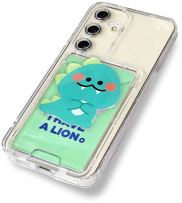 Anart 아기공룡 스마트톡 카드수납 투명 카메라보호 케이스