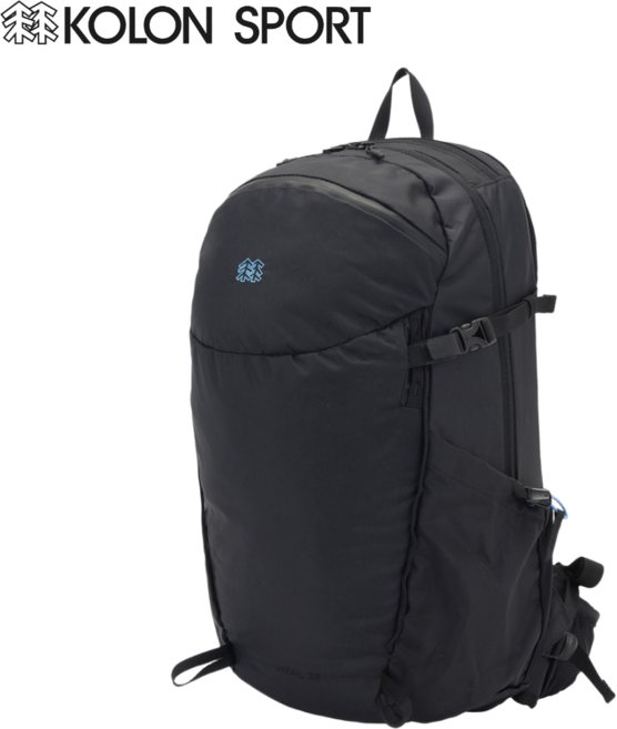 [백화점발송] 코오롱스포츠 남여공용 등산가방 가벼운 초경량 방수 백팩 등산 하이킹 트레킹 캠핑 여행 가방, 블랙(검정)