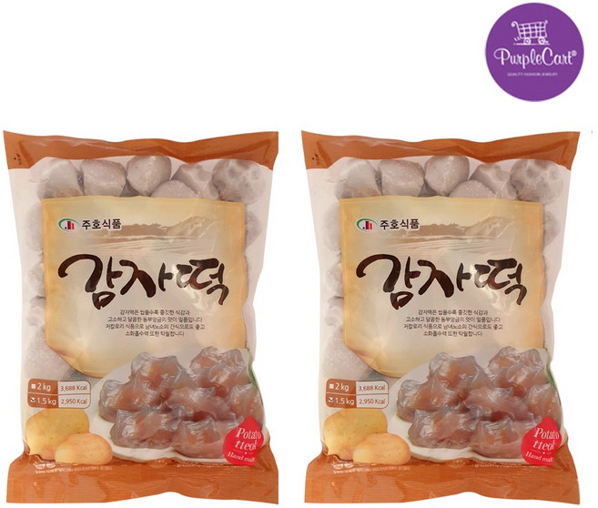 주호 감자떡 1.5kg, 2개