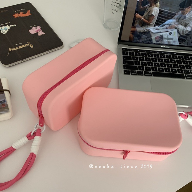 YUYIMI 다용도 실리콘 파우치 사각 화장품 파우치