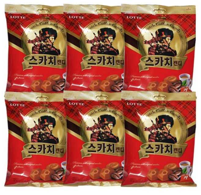롯데웰푸드 스카치캔디 커피, 317g, 6개
