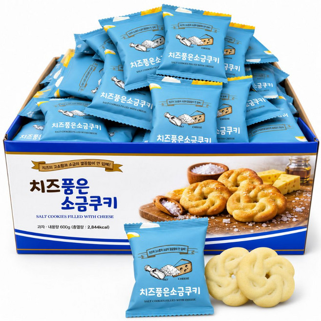 다파니 치즈품은 소금쿠키 대용량 개별포장 과자, 1개, 600g