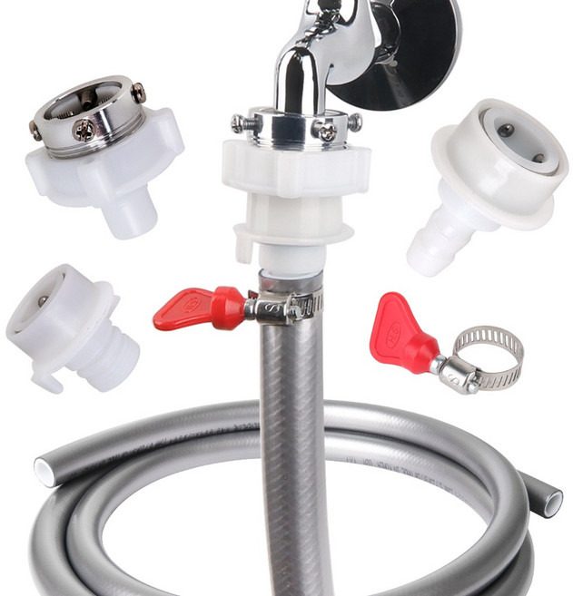 간편 설치 꼬이지않는 실버물호스 5종키트, 1개, 5m