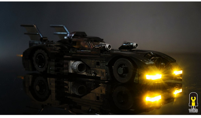 WBS樂光創意 40433 Mini 1989 Batmobile 蝙蝠俠 迷你蝙蝠車積木專用燈組, 1個, 燈組包+USB電源線
