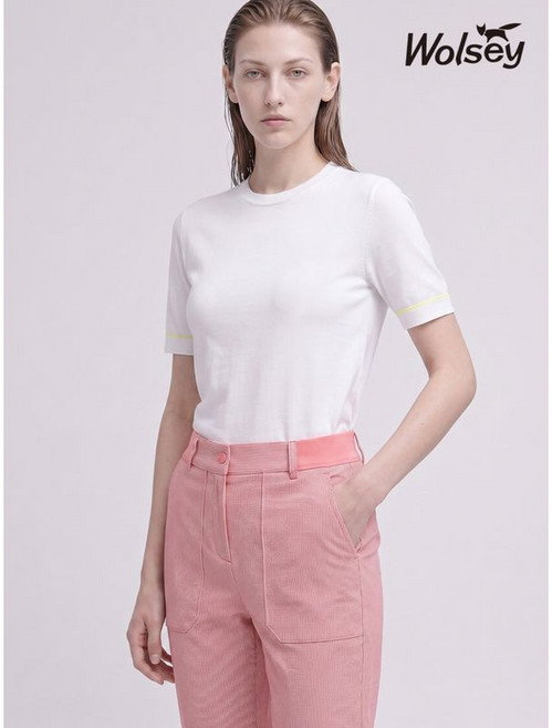 울시 여성 액티브 스트레치 밴딩팬츠 핑크 WOW52PTHPK