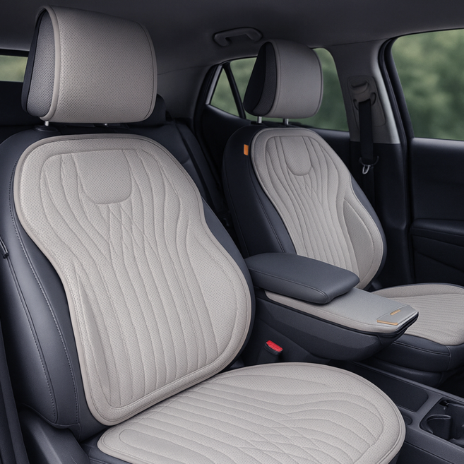 블루홀스 차량용 시트 풀커버 세트, 1개, 라이트 그레이