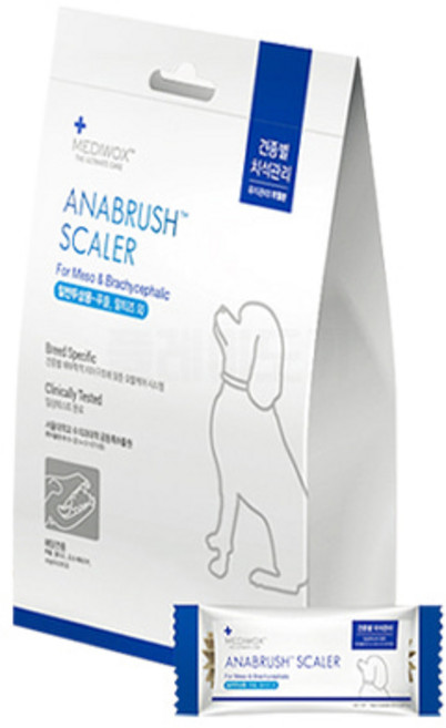 메디웍스 아나브러쉬 스케일러 일반두상용 치석제거껌 40개, 구강건강, 400g, 80개