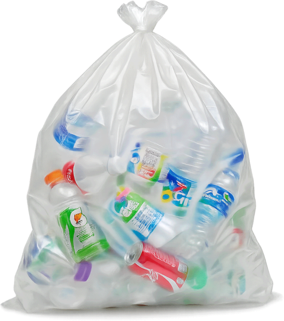 다패킹 튼튼한 재활용 분리수거 평판 투명 비닐봉투, 50개, 50L