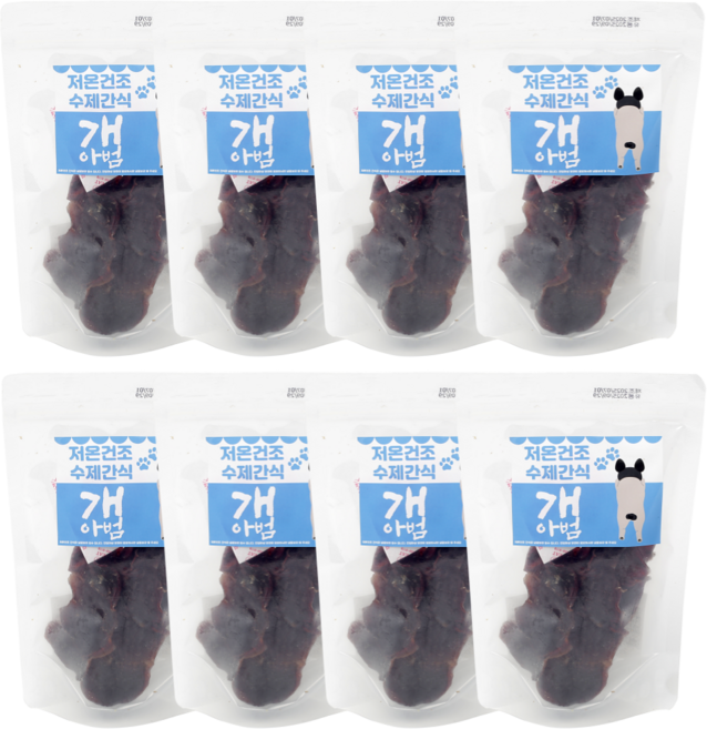 개아범 영양손실0% 저온건조 강아지 수제간식, 8개, 40g, 오리근위