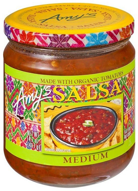 AMYS 살사 미디엄 GF ORG 416.7g(14온스) (6팩) 202414, AMYS 살사 미디엄 GF ORG, 416.7g(14온, 416.7g