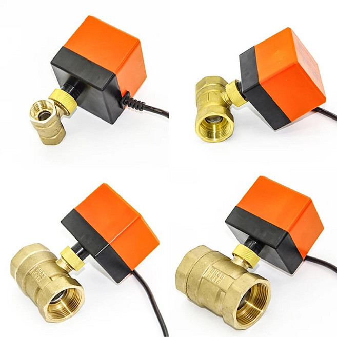 전동 볼 밸브 선 점 제어 황동 전기, 1, 24VDC, 1개