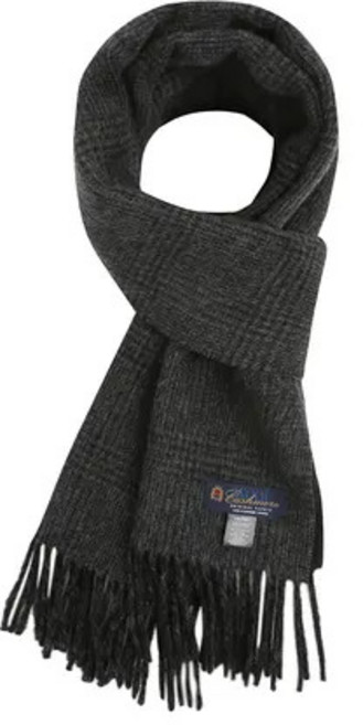 파렌하이트 그레이 양면 체크 울캐시 머플러 FJ-SJHAFX0601