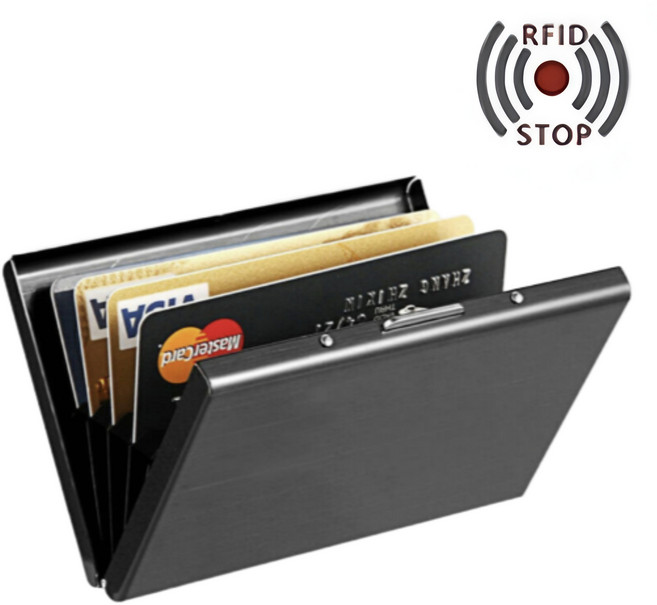 누어리 RFID 차단 스텐 아코디언 카드지갑