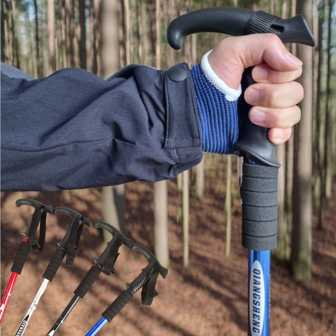 데일리씨 초경량 등산스틱 4단, 실버, 1개