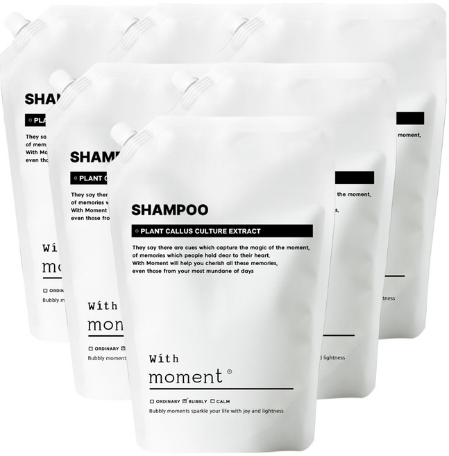 위드모먼트 샴푸 리필, 6개, 2L