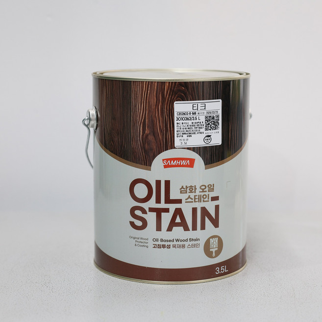 삼화페인트 오일스테인, 1개, 3.5L, 티크