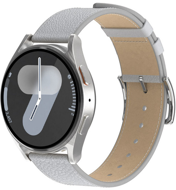 아이메이드잇 갤럭시워치 천연 소가죽 스트랩, 그레이, 1개