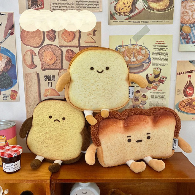 달달한꿈 폭신 말랑 귀여운 식빵 파우치 화장품파우치 생리대파우치