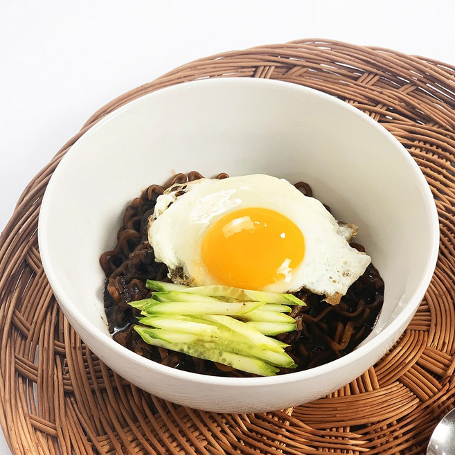 강화 화이트 도자기 우동 비빔밥 라면기 18cm, 1개