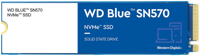 Western Digital 2TB WD Blue SN570 NVMe SSD - Gen3 x4 PCIe 8Gbs M.2 2280 3 500MBs - WDS200T3B0C, Western Digital 500GB WD 블루 SN