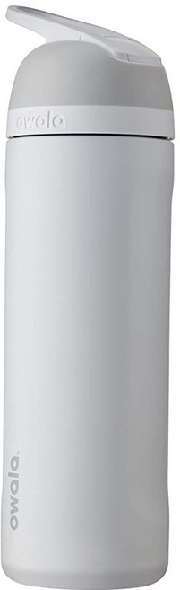 Owala Flip 단열 스테인리스 스틸 물병 빨대 포함 BPA 프리 스포츠 물병 여행에 적합 709.8ml(24온스) 샤이 마시멜로, Owala Flip 단열 스테인리스 스틸 물병, 빨대