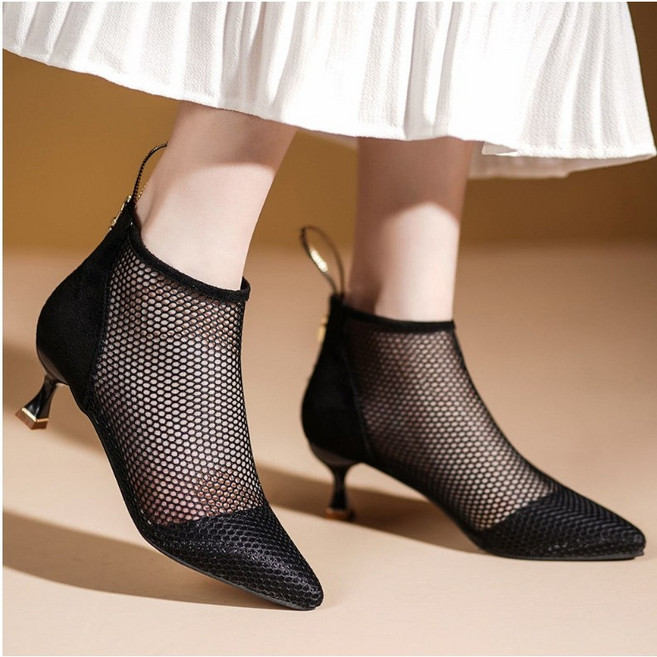 바이스타 스틸레토 메쉬 펀칭부츠 망사 샌들