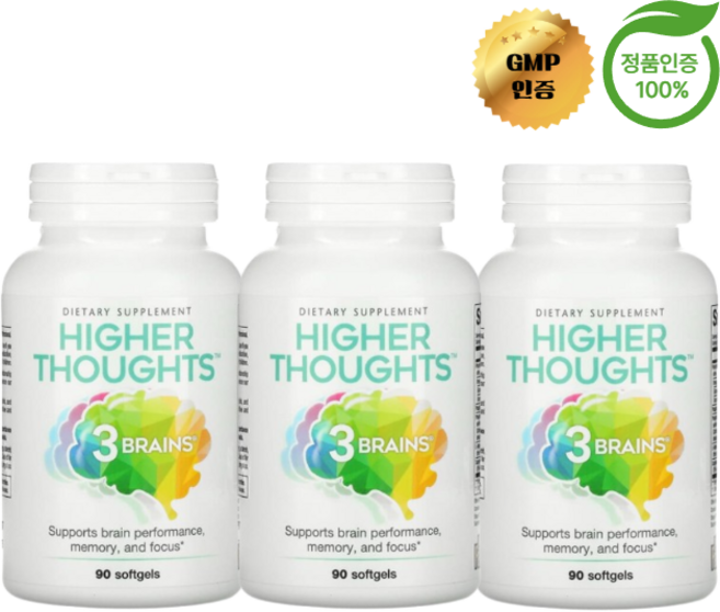 2+1 네추럴팩터스 종합 커큐 브레인 마그네슘 90소프트젤 이노시톨 콜린 함유, 90정, 3팩
